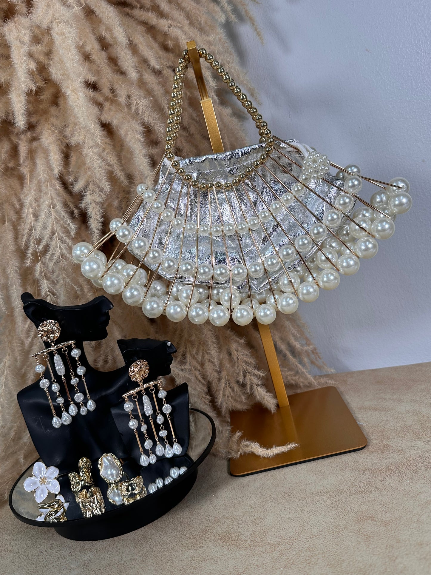 Pearly Icon Drop Earrings