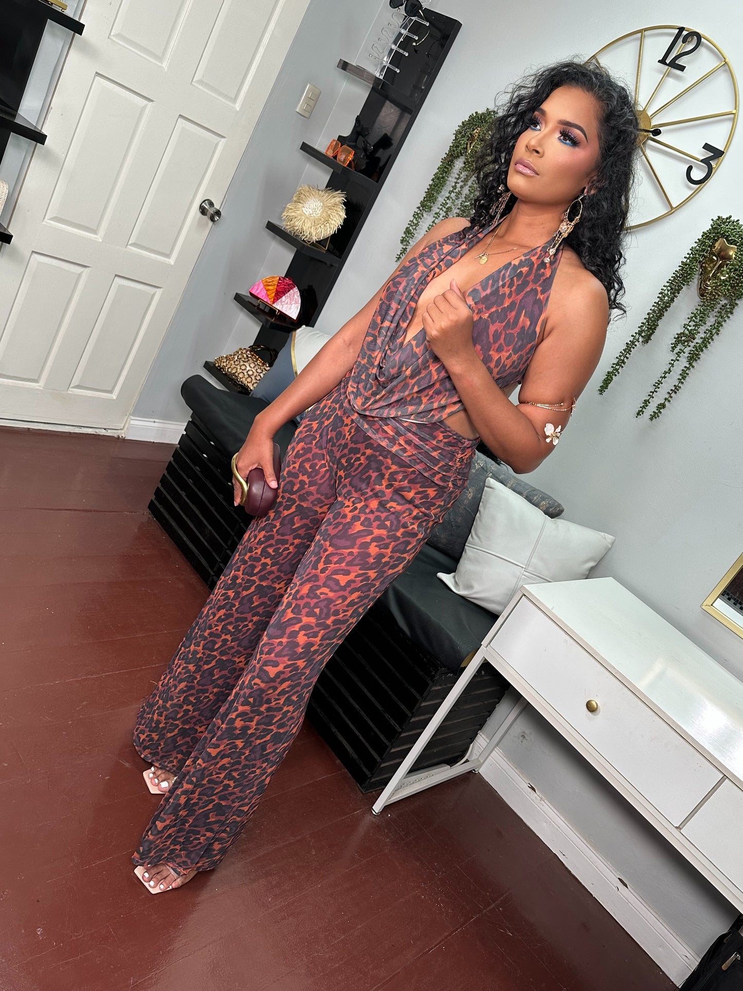 Heating Up Cowl Neck Jumpsuit