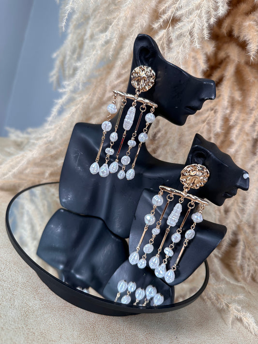 Pearly Icon Drop Earrings