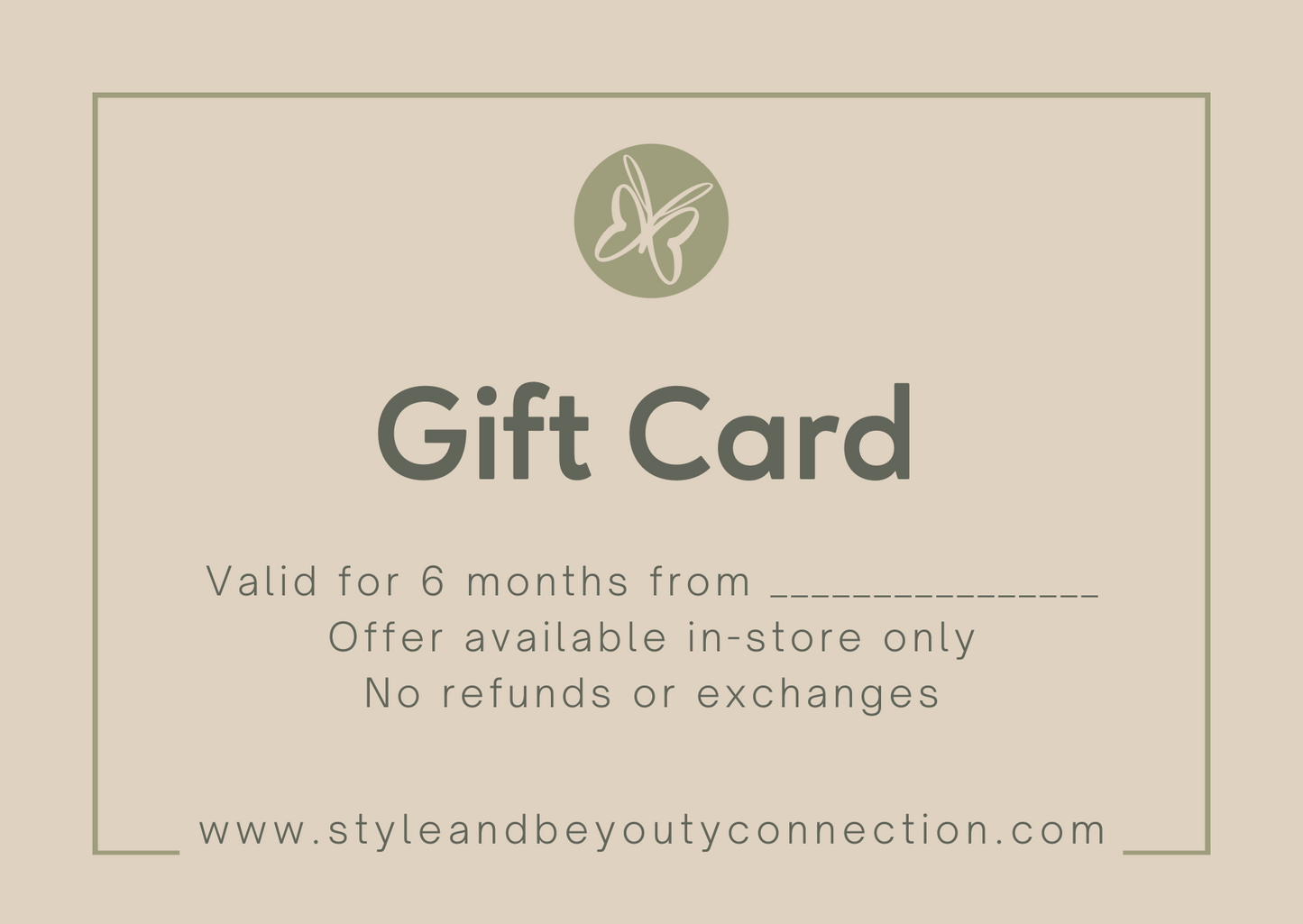 Style and Beyouty Gift Card Voucher
